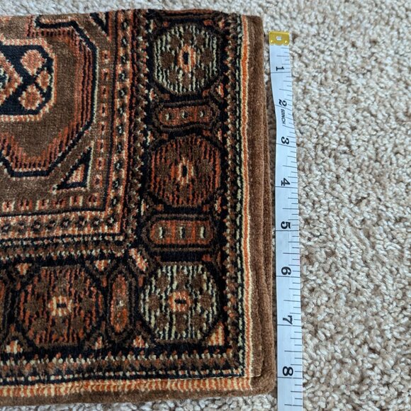 Vintage Clutch Womens Brown Tapestry Southwestern Brushed Fabric Satin Lined - Picture 7 of 8